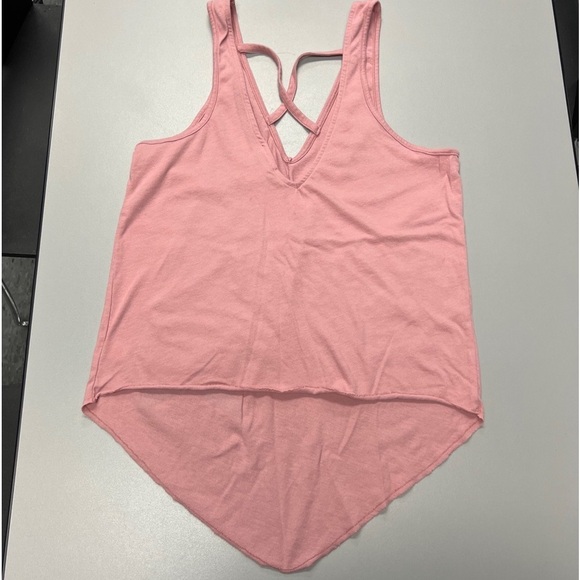 Victoria Secret Pink Tank Top Sz XS  Strappy  Pink Logo   V Neck - Picture 3 of 7